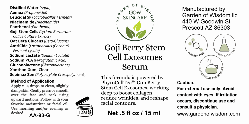 PhytoCellTec™ Goji Berry Stem Cell Exosomes Serum | Garden Of
