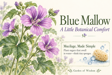Mucilage: A Funny Name for Something Rather Lovely ~ Blue Mallow Flower