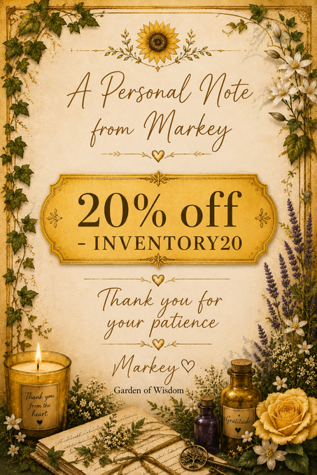 A Personal Note From Markey regarding Inventory + A Thank you Sale!