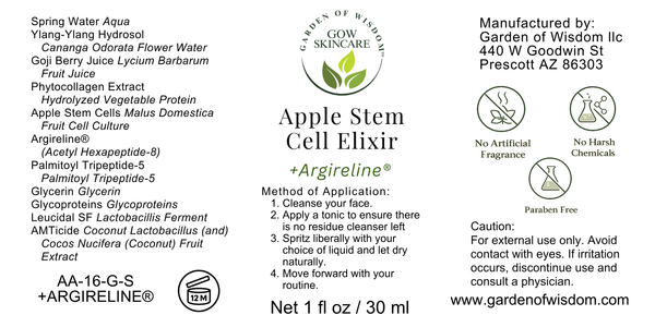 Apple Stem Cell Elixir + Argireline® - Advanced Anti-Aging Serum