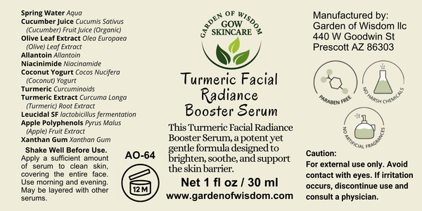 Turmeric Facial Radiance Booster Serum – Brightening, Calming & Microbiome-Friendly