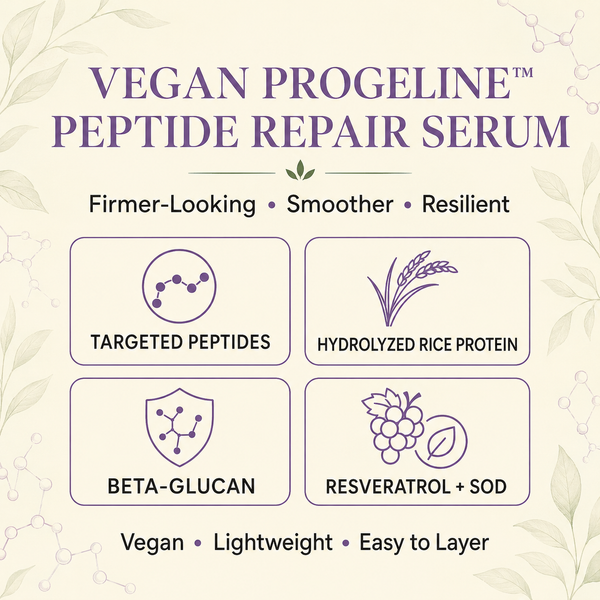 Vegan - Progeline™ Peptide Repair Serum - Plant-Powered Firming Support