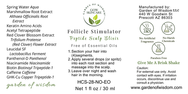 Follicle Stimulator Peptide Scalp Elixir - FREE of Essential Oils