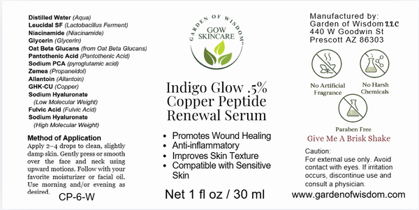 Indigo Glow Copper .5% Peptide Renewal Serum